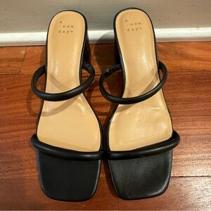 Target A New Day Black Round Snakeskin Heel